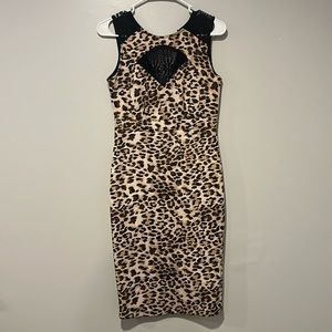Leopard print pencil dress